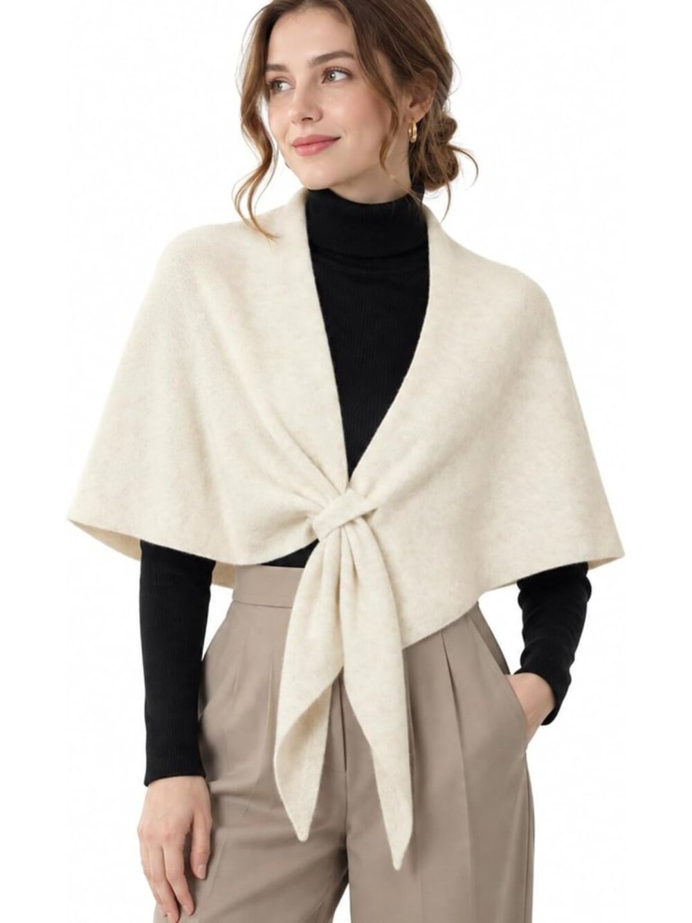 Cozy Triangle Scarf for Women | Soft Knit Shawl Wrap for Winter Fashion